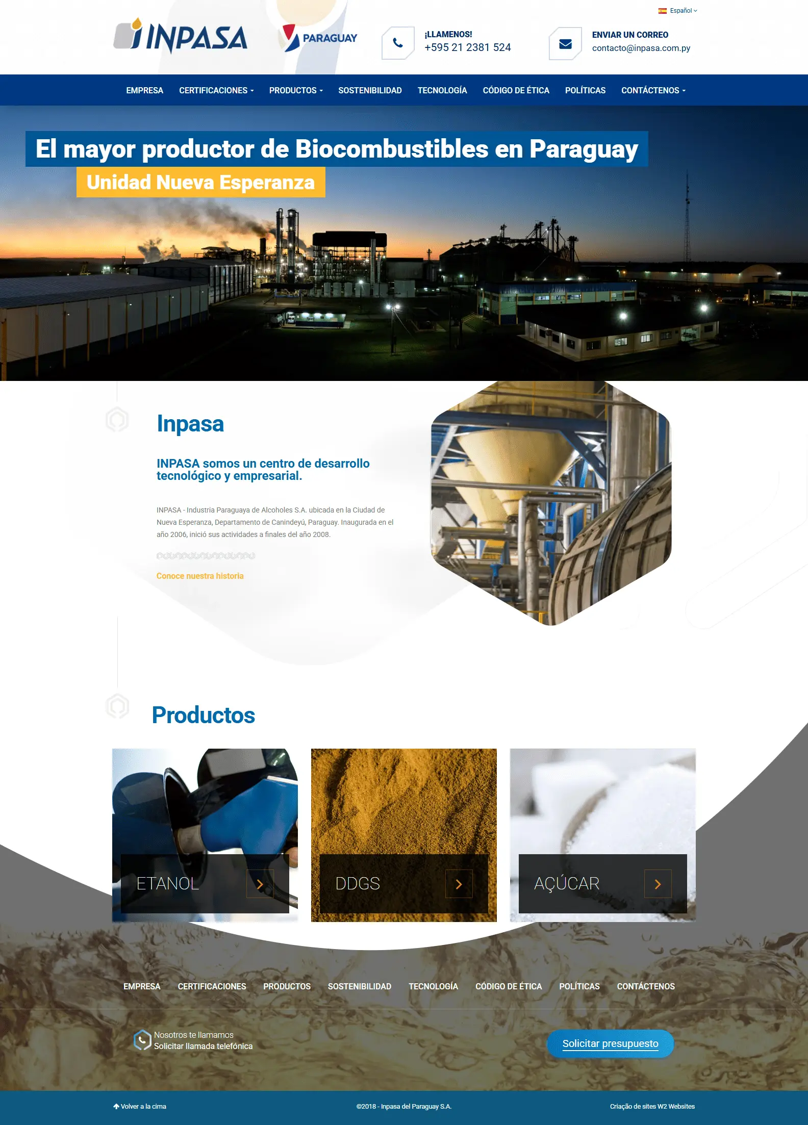 Site Inpasa Paraguay