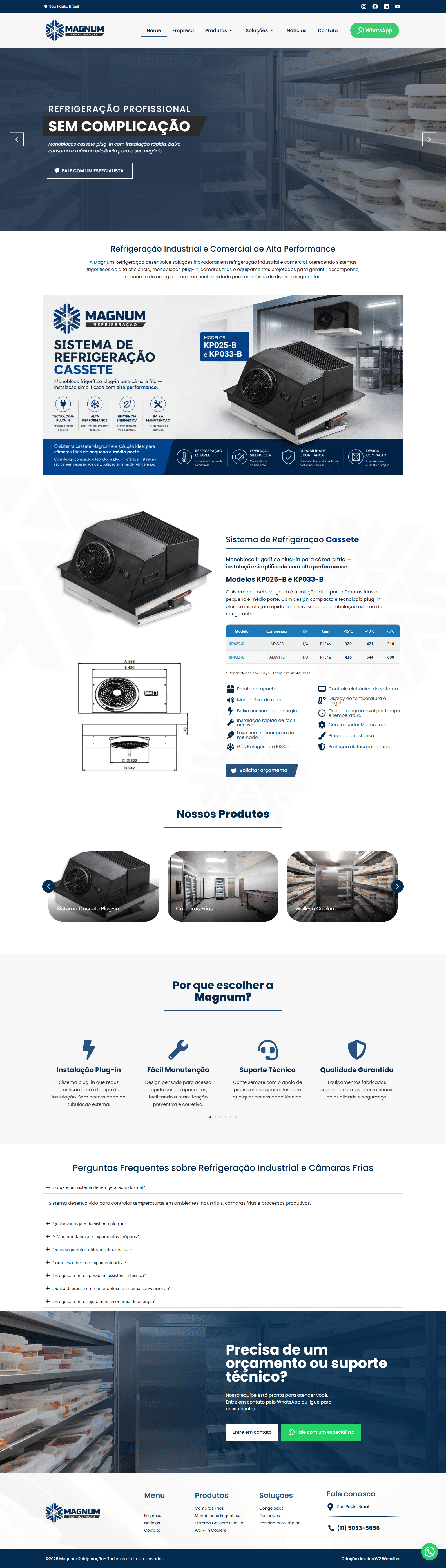 Site Magnum Refrigeração