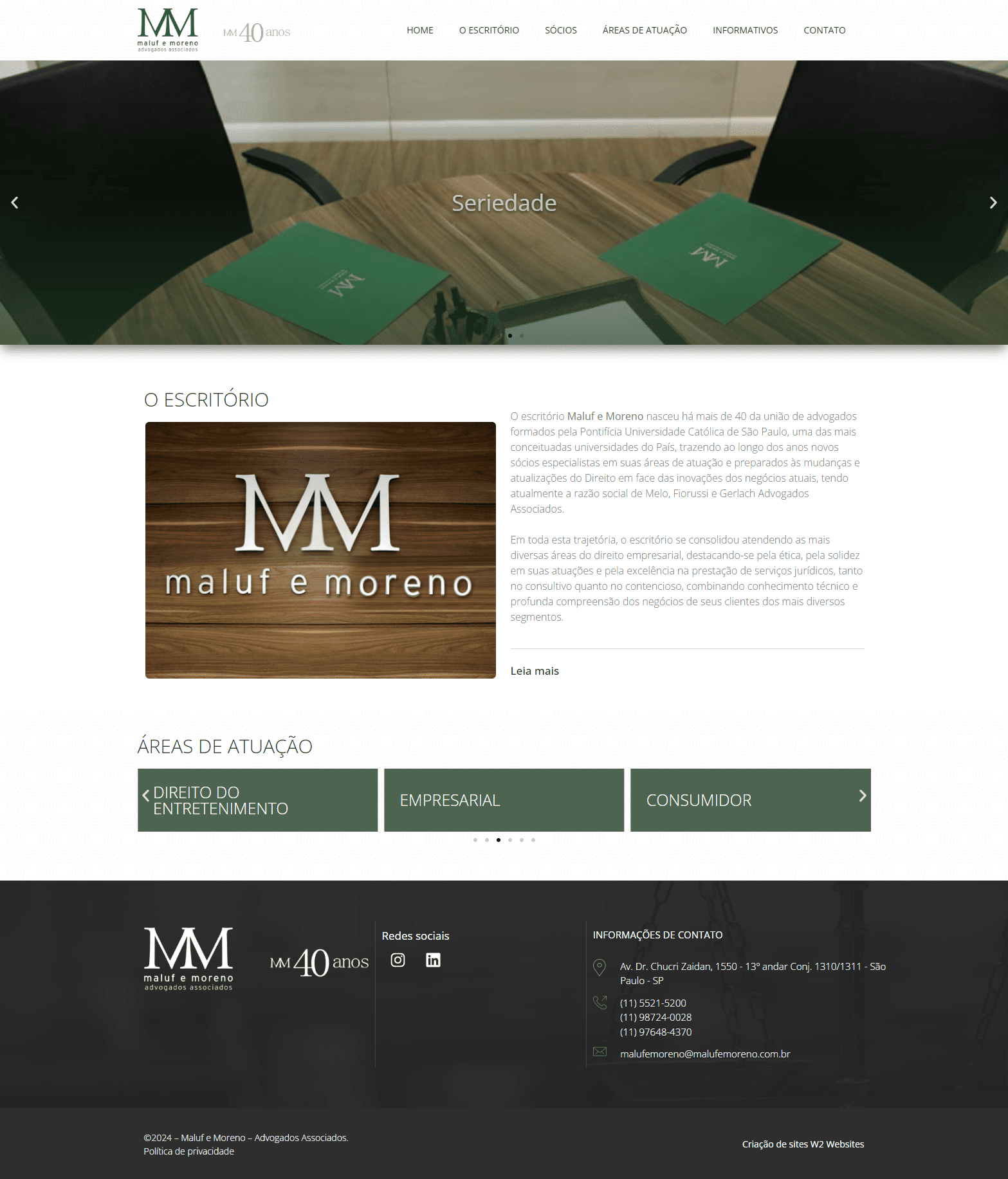 Site Malufe Moreno — Advocacia