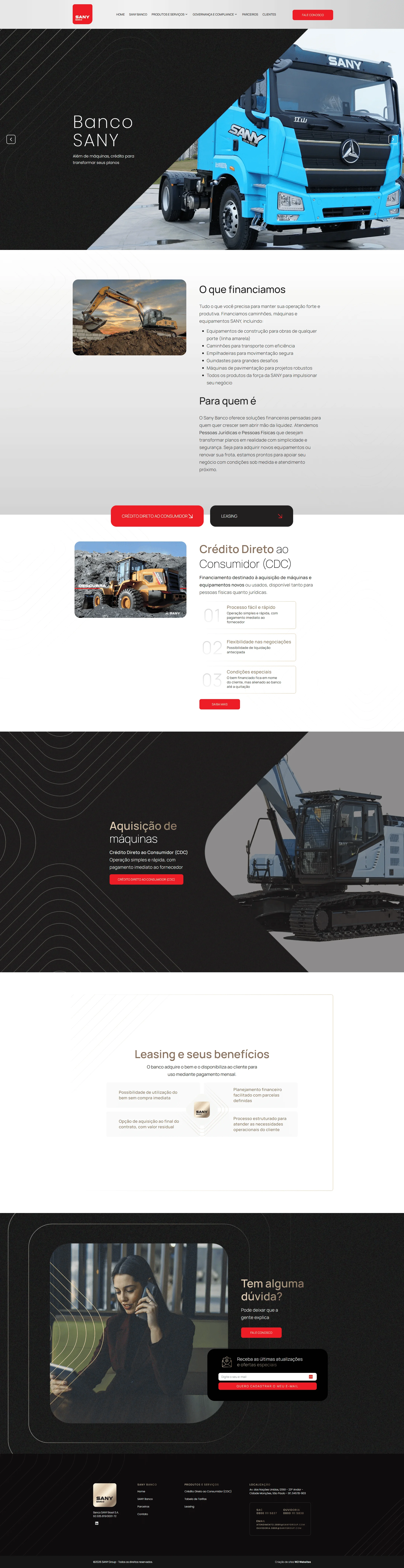 Site Sany Banco