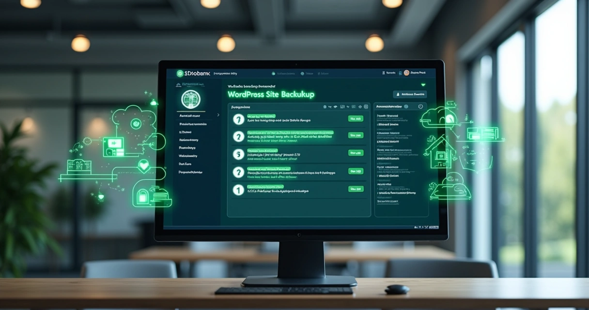Painel de backup automático no WordPress com notificações de segurança