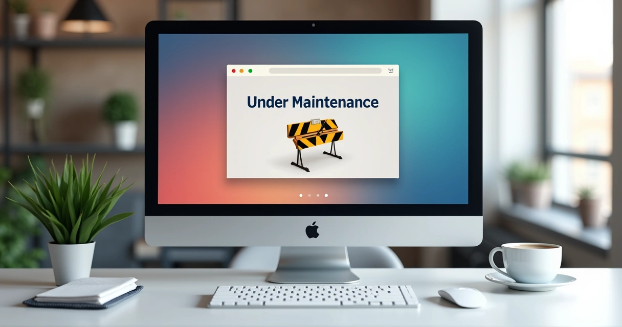 Aviso modo manutenção no site WordPress