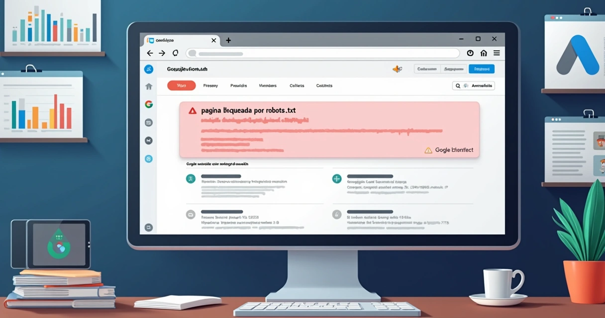 Exemplo de erro de indexação no painel do Search Console