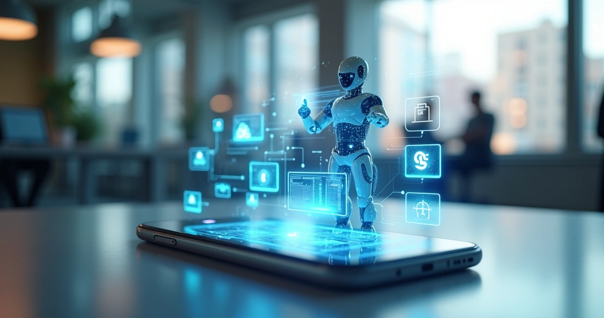 Chatbot de site projetado com IA e realidade aumentada
