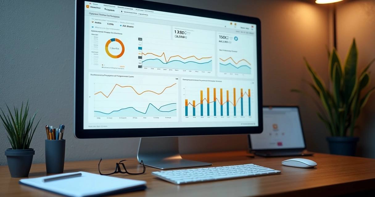 Dashboard de dados do Google Analytics mostrando acesso orgânico