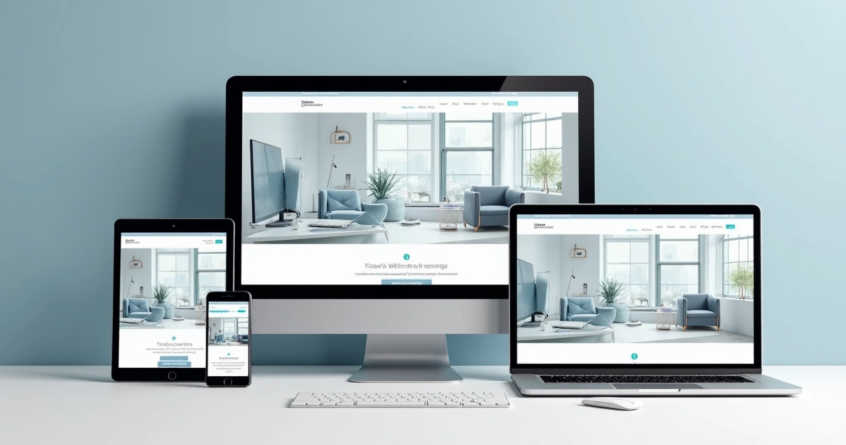 Visualização de site aberto em diferentes dispositivos