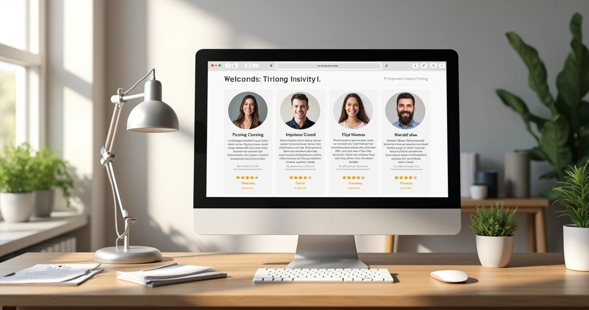 Depoimentos de clientes em site profissional