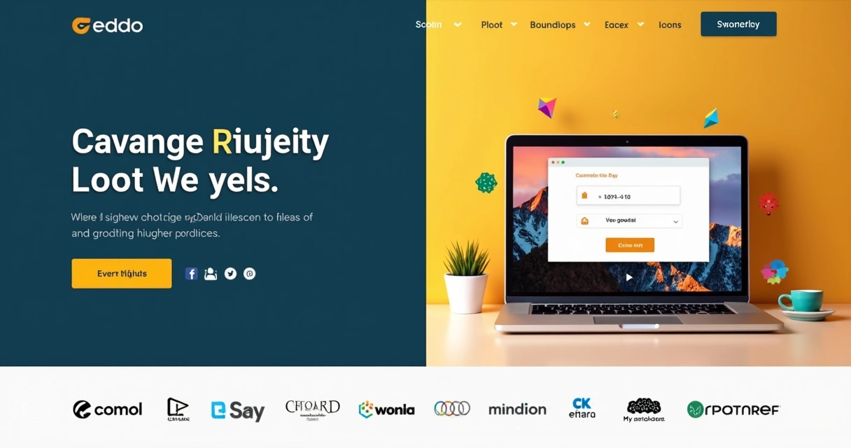 Página inicial de site mostrando identidade visual personalizada