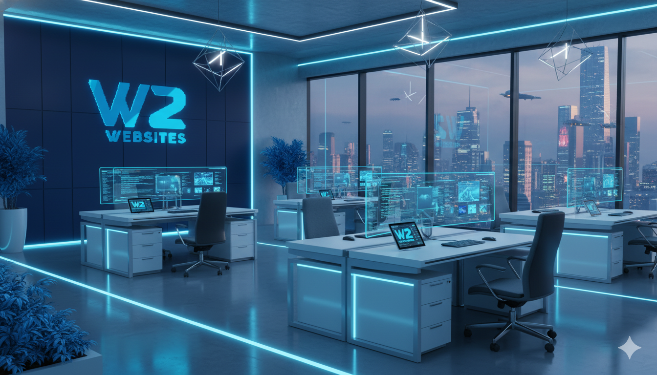 Equipe da W2 Websites criando sites profissionais e otimizados para SEO
